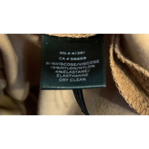 Ralph Lauren Contessa Women's Small Beige Snake Print Short Sleeves Knit Dress - Picture 4 of 4